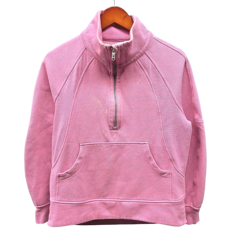 Lululemon Scuba Oversized Funnel Neck Sweatshirt Womens XS/S Pink Casual Flawed